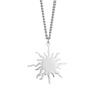 Sun Pendant Titanium Steel Necklace (5955)