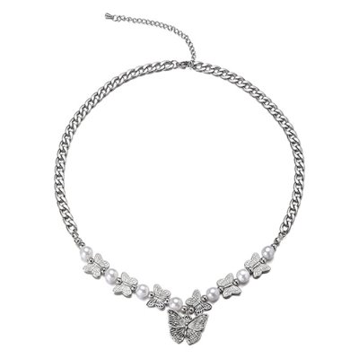 Pearl Butterfly Necklace (6108)