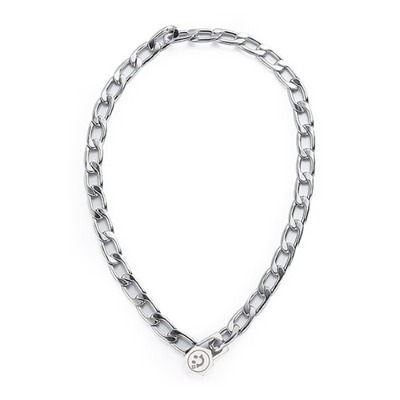 Smiley Chain Titanium Steel Necklace &amp; Bracelet (6359)