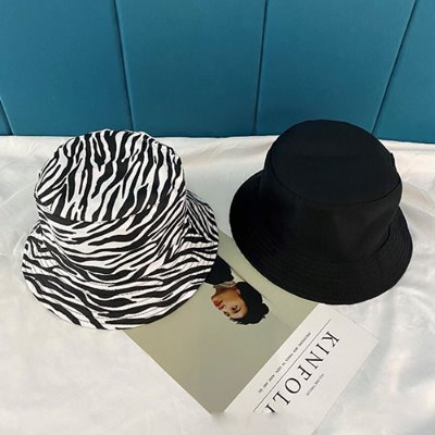 Zebra Pattern Double-side Fisherman Hat (6142)