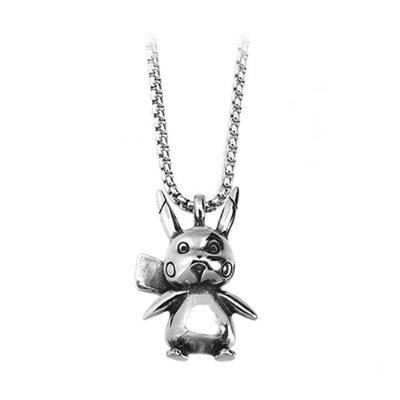 Pikachu Pendant Titanium Steel Necklace (6134)