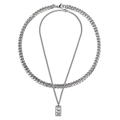 Queen Square Pendant Sweater Chain Multi-layer Necklace (6126)