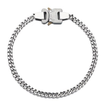 Locking Clasps 2Color Chain Metal Necklace (7081)