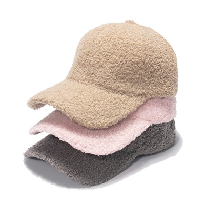 Lamb Wool Fur 7Color Baseball Hat (8127)