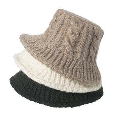 Twist Knitted Wool 6Color Fisherman Hat (8217)