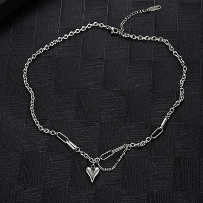 Heart Pendant Chain Necklace (9759)