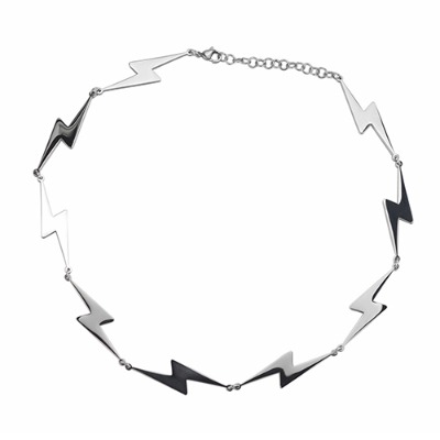 Lightning Titanium Steel Chain Necklace (9809)