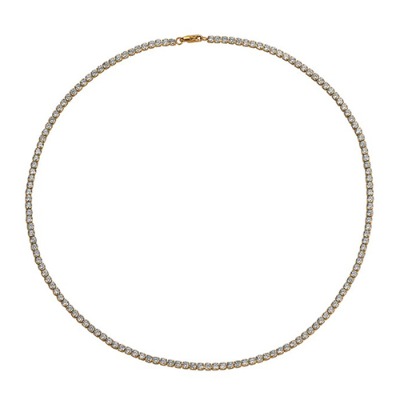 Titanium Drill Gold Chain Necklace (9826)