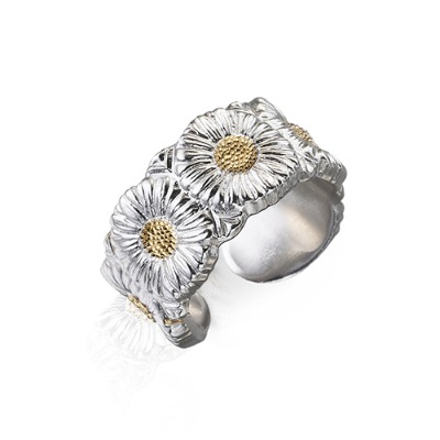 Daisy Chrysanthemum Titanium Steel Ring (9788)