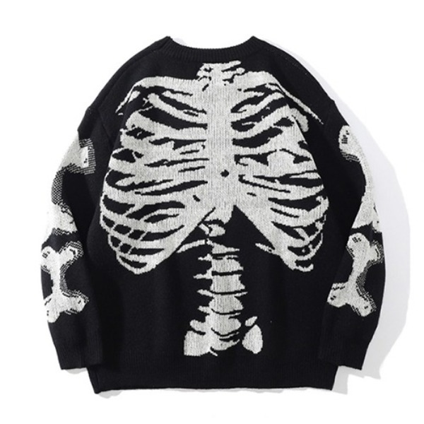 Dark Skeleton 3Color Knit Sweater (9460)