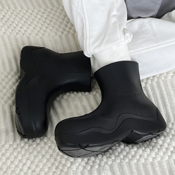 Black Modern Muji Ankle Boots (2629)