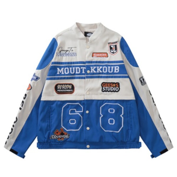 Racer Colored Various Lettering 2Color Jacket (1391)