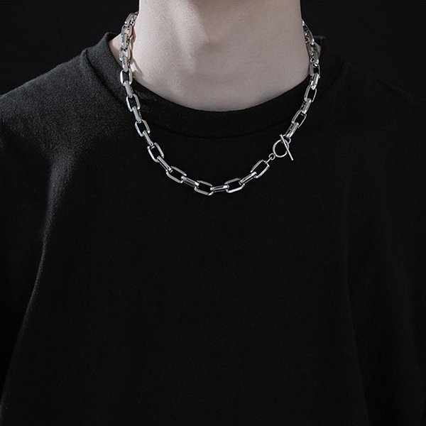 Simple Bold Chain Surgical Necklace (4452)