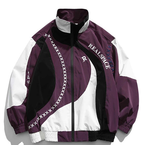 Purple Realspace X Embroidery Sporty Jacket (6509)