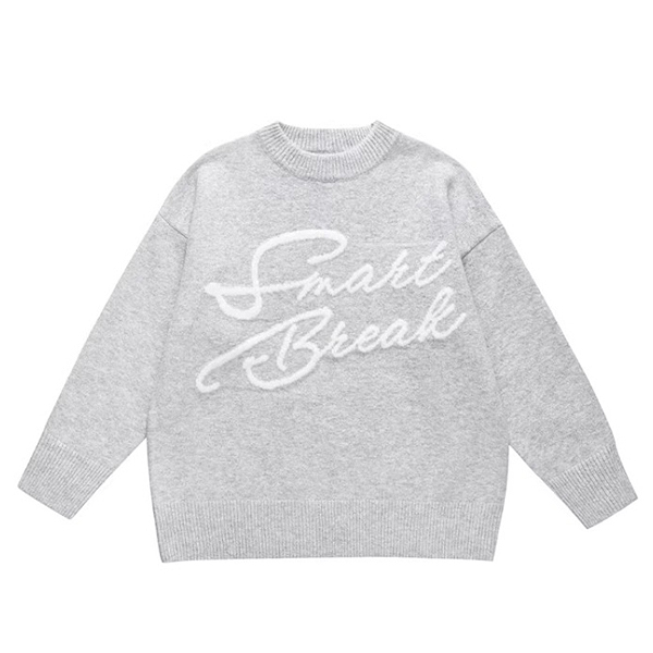 Smart Break Handwriting 2Color Knit Sweater (6553)