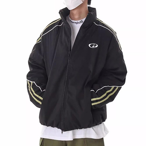 Sporty Mini Logo Colored Lines 2Color Jacket (7651)
