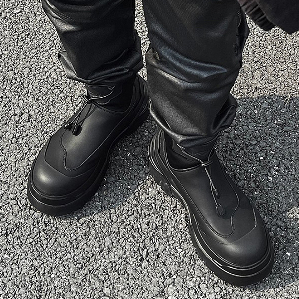 Black Unisex Chic Basic Matte 2Type Snow Boots (7735)