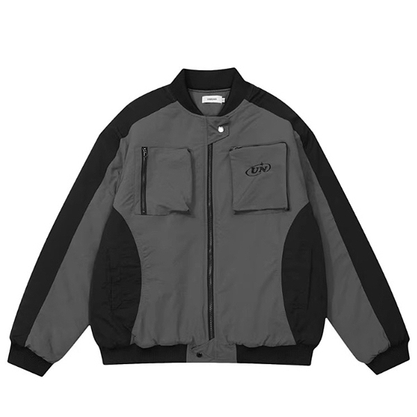 Mini Un Logo Solid Pockets Workwear 2Color Jacket (7886)