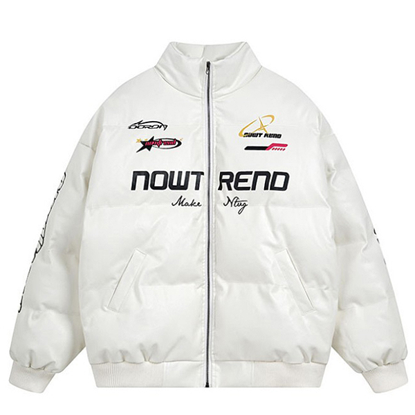 Nowtrend Mini Logos Down Leather 2Color Padding Jacket (8230)