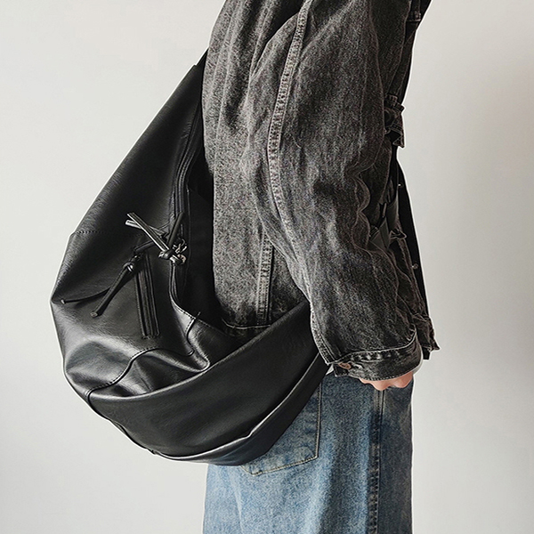PU Leather 2Size Dumpling Cross Bag (8525)
