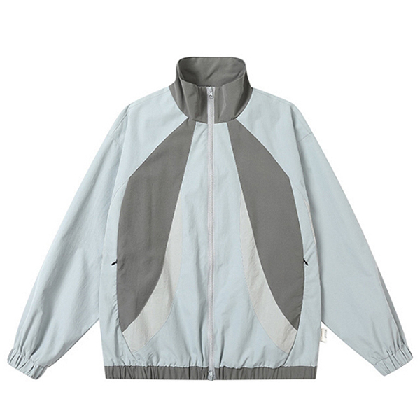 Simple Toneontone Colored Sporty 2Color Jacket (8610)