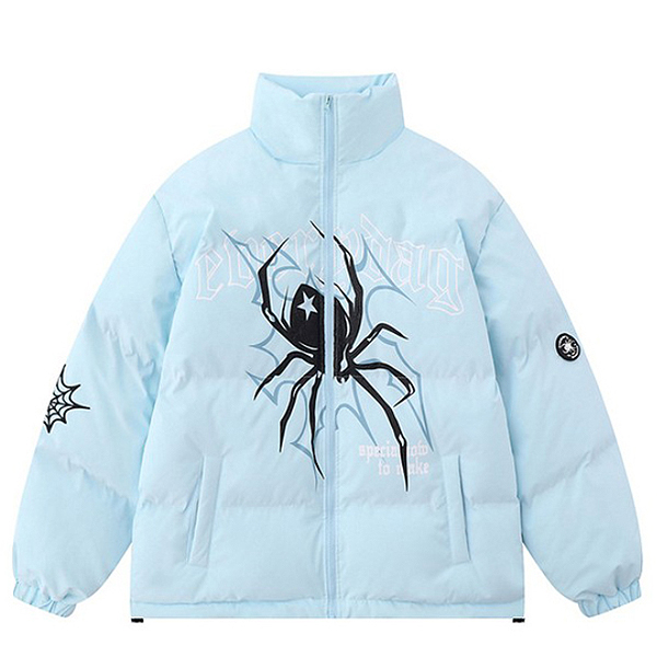 Big Spider Printing Highneck 3Color Padding Jacket (8564)