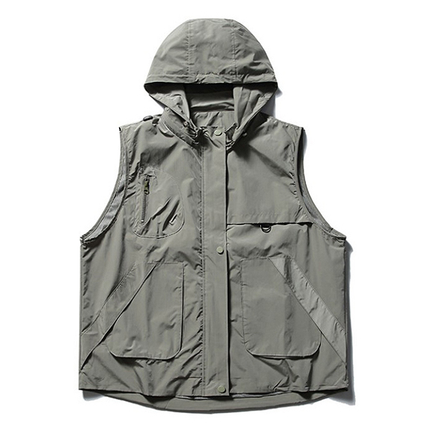 Flat Multi Pockets Outdoor 3Color Hood Vest (8778)