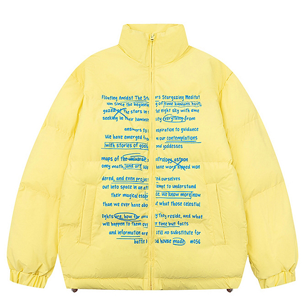Floating Wrong Answer Lettering 3Color Padding Jacket (8941)
