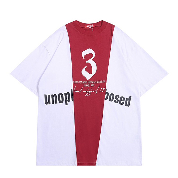 Sporty Connected Coloring Lettering 2Color TEE (9995)
