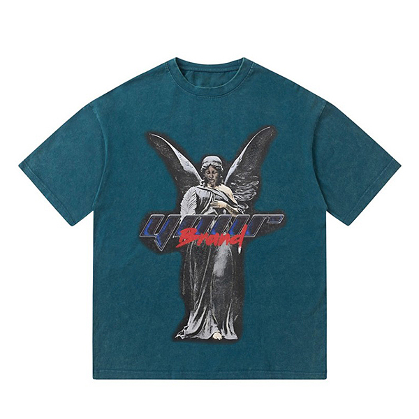 Angel Wings Jesus Statue Big Printing 6Color TEE (0592)