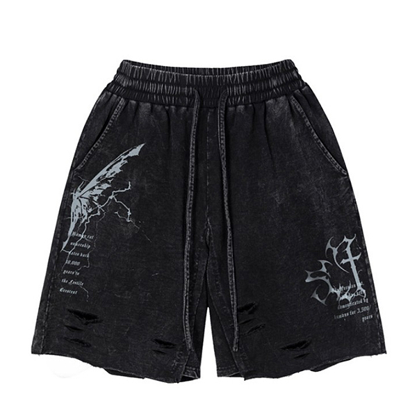 Dark Thunder Cross Damages 2Color 1/2 Casual Pants (0605)