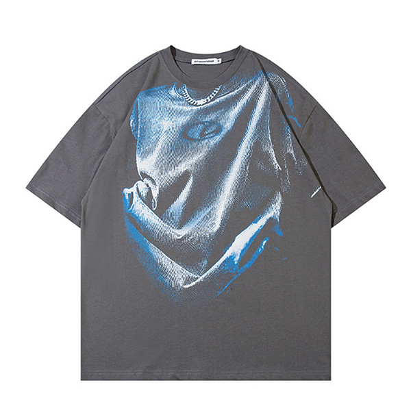 Chain Tshirt Fitting Human Printing 2Color TEE (0632)