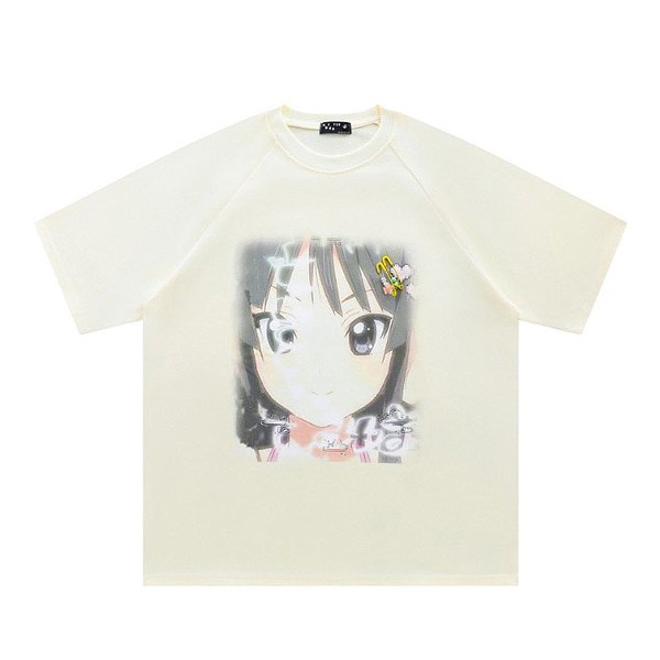 Clip Hairpin Bright Eyes Girl Printing 2Color TEE (0656)