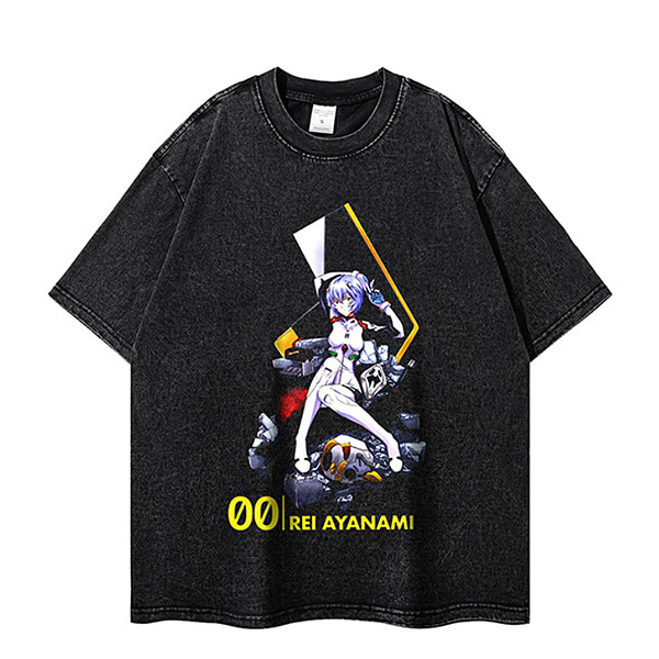 Vintage Rei Ayanami Cyber Character 3Color TEE (0809)