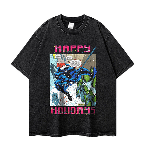 Vintage Happy Holidays Muscle Man 3Color TEE (0810)